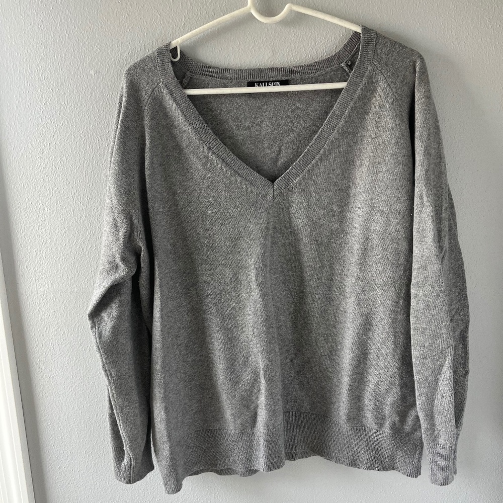 Kallspin wool blend v neck sweater Size L - Picture 3 of 6